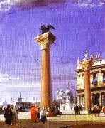 Richard Parkes Bonington St. Mark's Column in Venice Sweden oil painting artist